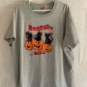 Happy Halloween Pumpkin T-Shirt 22W/24W 2X 3X Scaredy Cat!